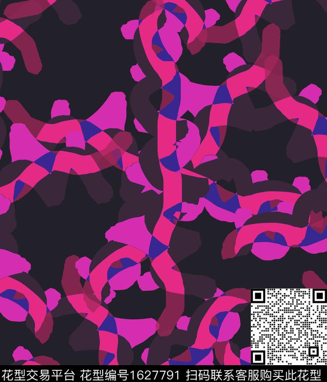 条纹混合拼接抽象数码印花华亿平台下载（图片编号: 1627791） - 瓦栏（Walan）