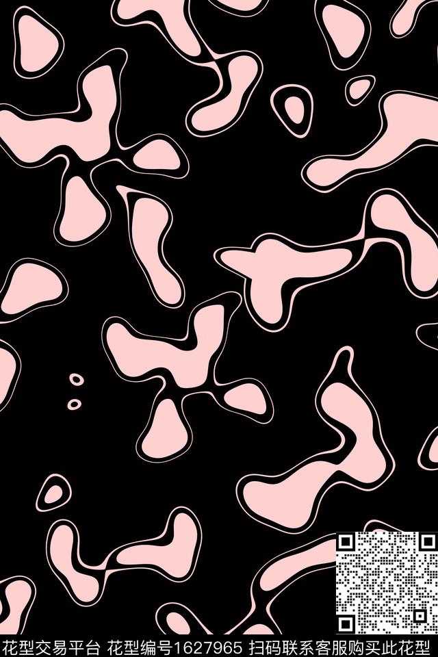 线条小碎花几何传统印花华亿平台下载（图片编号: 1627965） - 瓦栏（Walan）