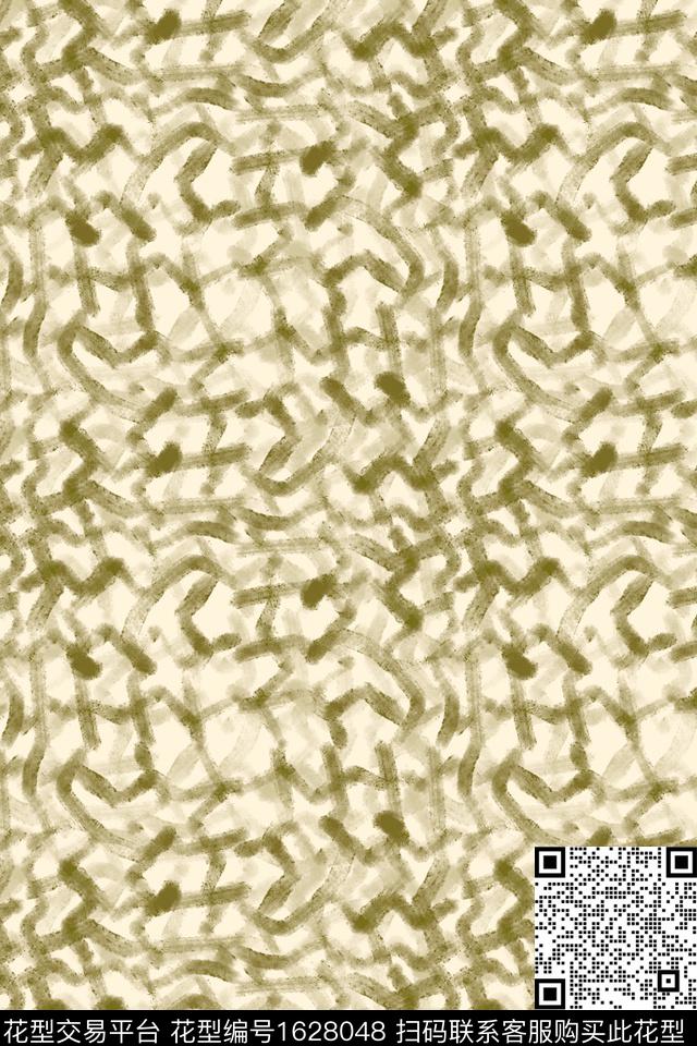 肌理笔触复古数码印花华亿平台下载（图片编号: 1628048） - 瓦栏（Walan）