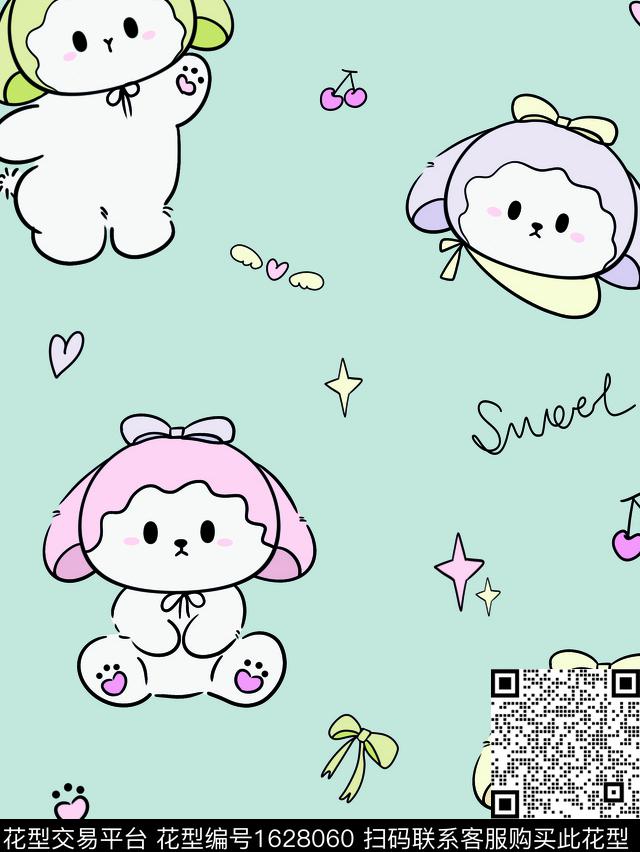 卡通动物小清新可爱传统印花华亿平台下载（图片编号: 1628060） - 瓦栏（Walan）