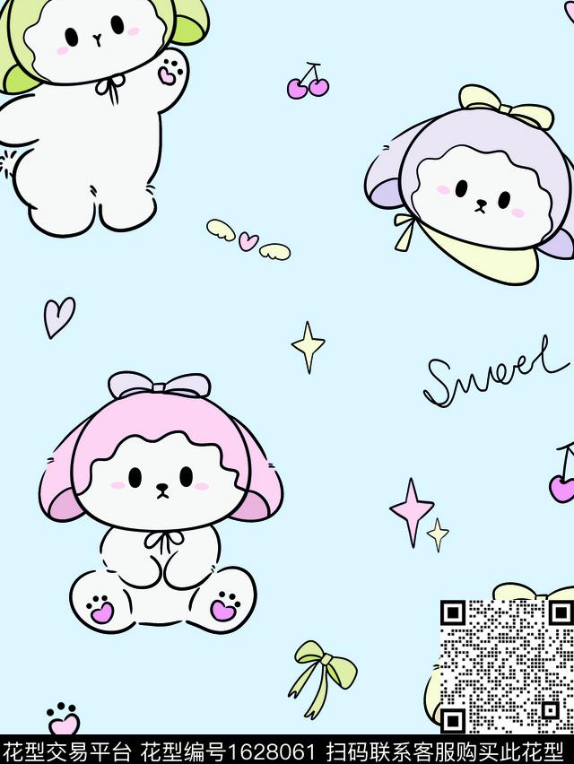 卡通动物小清新可爱传统印花华亿平台下载（图片编号: 1628061） - 瓦栏（Walan）