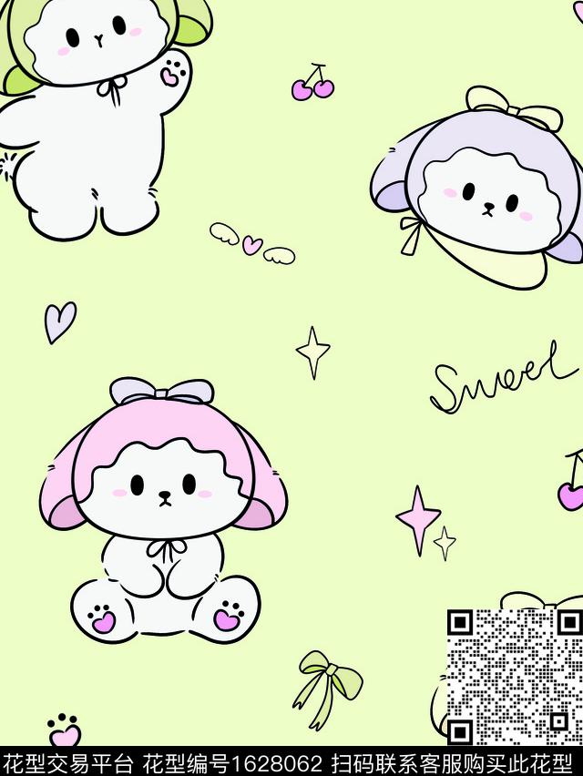 卡通动物小清新可爱传统印花华亿平台下载（图片编号: 1628062） - 瓦栏（Walan）