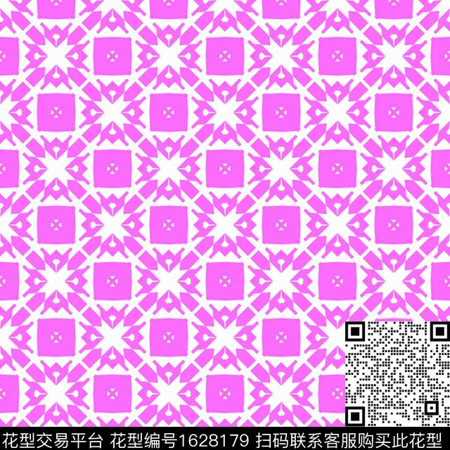 粉色民族风几何传统印花华亿平台下载（图片编号: 1628179） - 瓦栏（Walan）