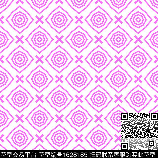 粉色民族风几何传统印花华亿平台下载（图片编号: 1628185） - 瓦栏（Walan）