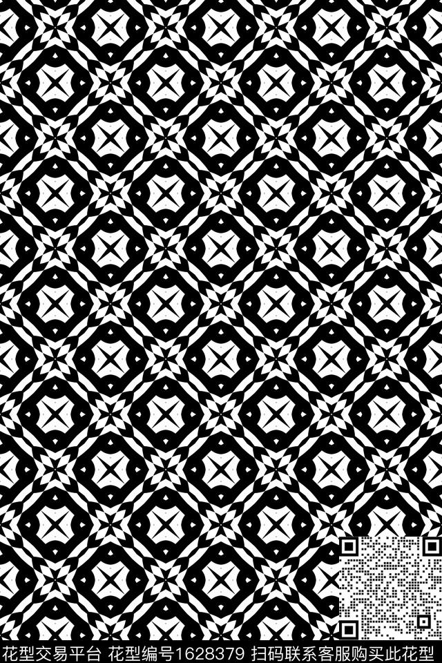 民族风几何连续传统印花华亿平台下载（图片编号: 1628379） - 瓦栏（Walan）