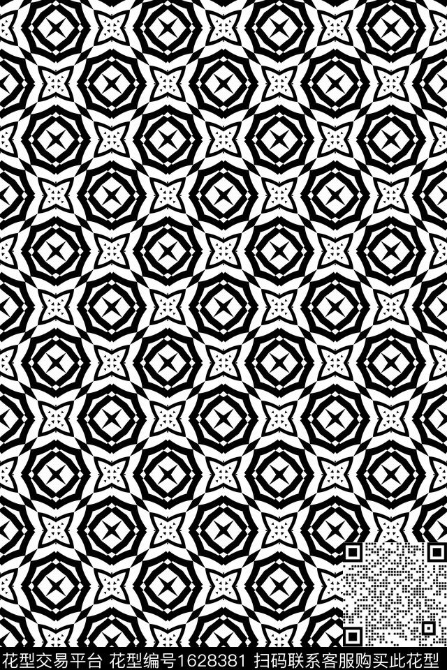 民族风几何连续传统印花华亿平台下载（图片编号: 1628381） - 瓦栏（Walan）