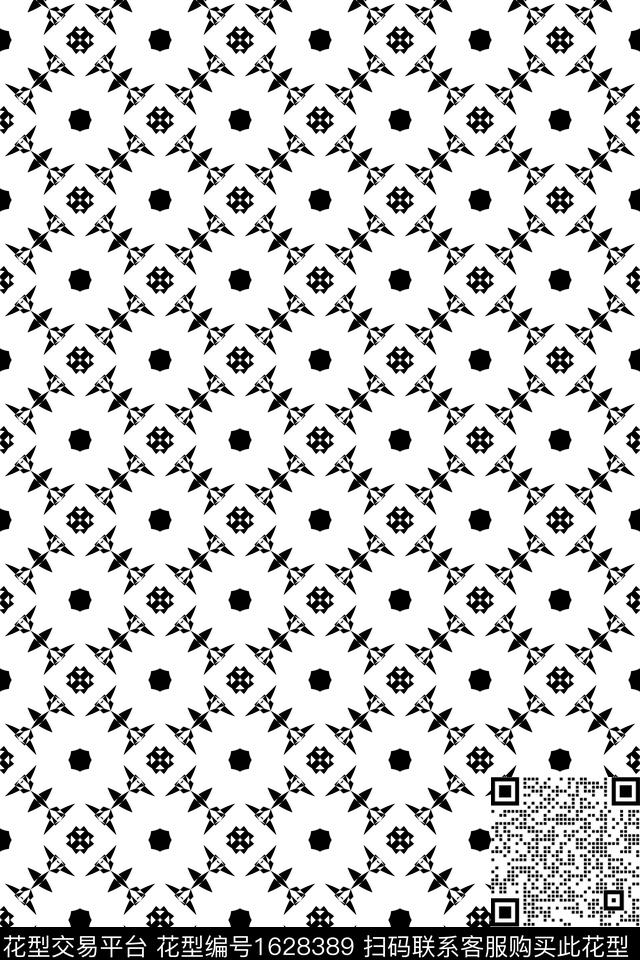 民族风几何连续传统印花华亿平台下载（图片编号: 1628389） - 瓦栏（Walan）