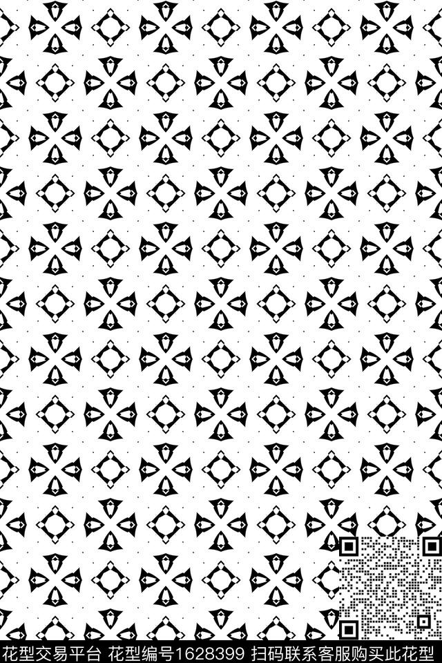 民族风几何连续传统印花华亿平台下载（图片编号: 1628399） - 瓦栏（Walan）