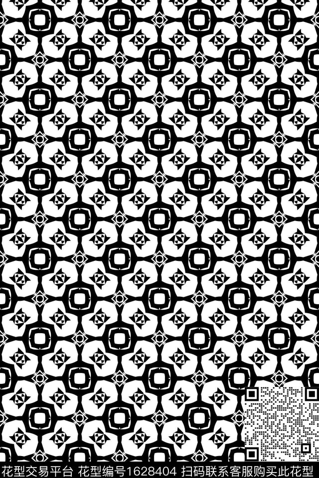 民族风几何连续传统印花华亿平台下载（图片编号: 1628404） - 瓦栏（Walan）
