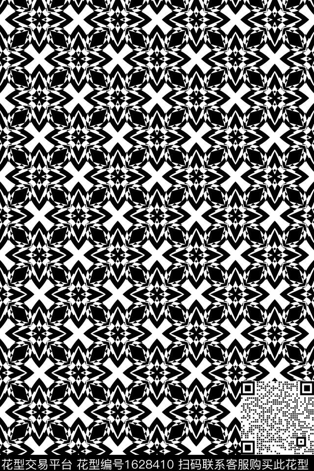 民族风几何连续传统印花华亿平台下载（图片编号: 1628410） - 瓦栏（Walan）