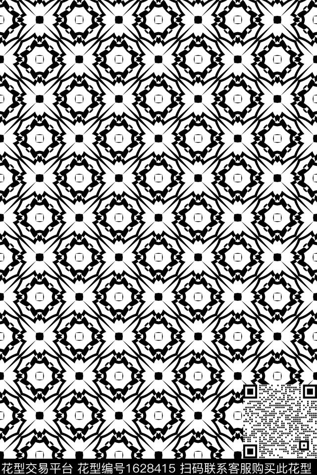 民族风几何连续传统印花华亿平台下载（图片编号: 1628415） - 瓦栏（Walan）
