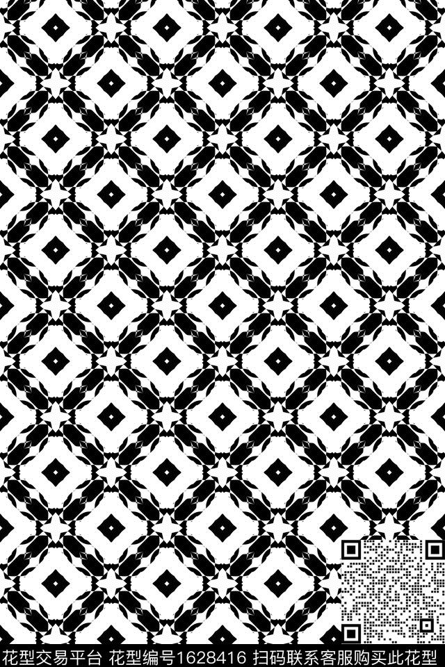 民族风几何连续传统印花华亿平台下载（图片编号: 1628416） - 瓦栏（Walan）