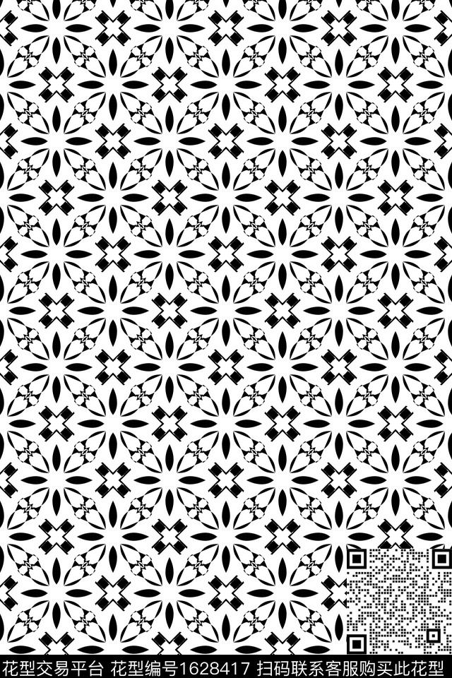 民族风几何连续传统印花华亿平台下载（图片编号: 1628417） - 瓦栏（Walan）