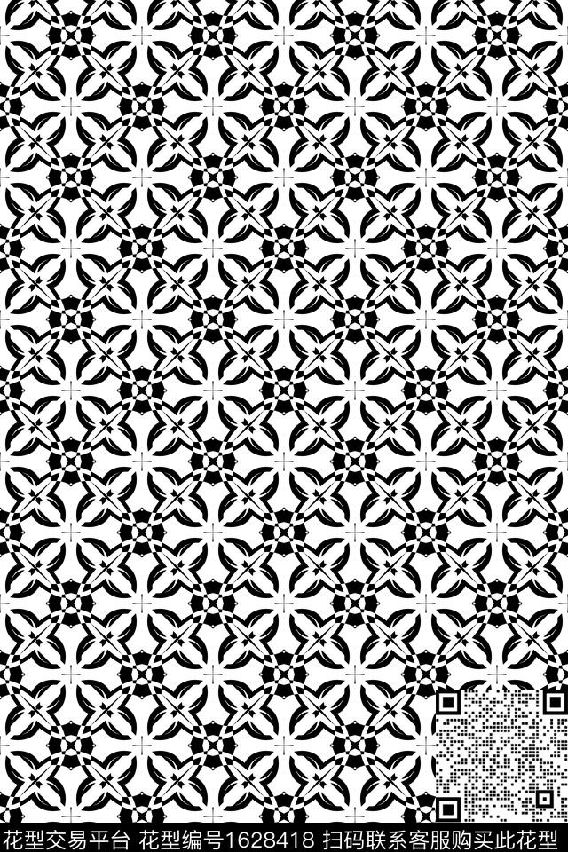 民族风几何连续传统印花华亿平台下载（图片编号: 1628418） - 瓦栏（Walan）