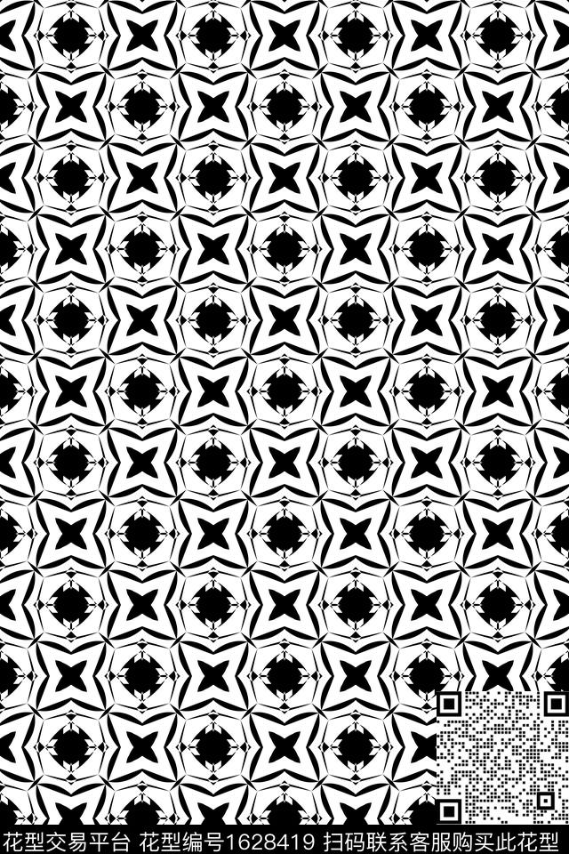 民族风几何连续传统印花华亿平台下载（图片编号: 1628419） - 瓦栏（Walan）