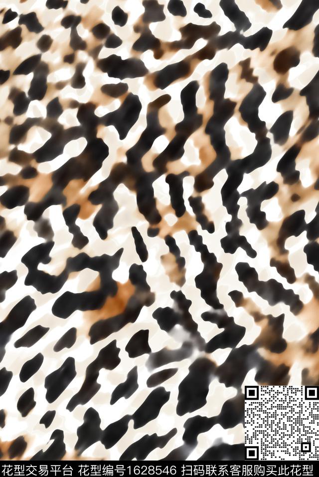 豹纹动物纹理笔触数码印花华亿平台下载（图片编号: 1628546） - 瓦栏（Walan）