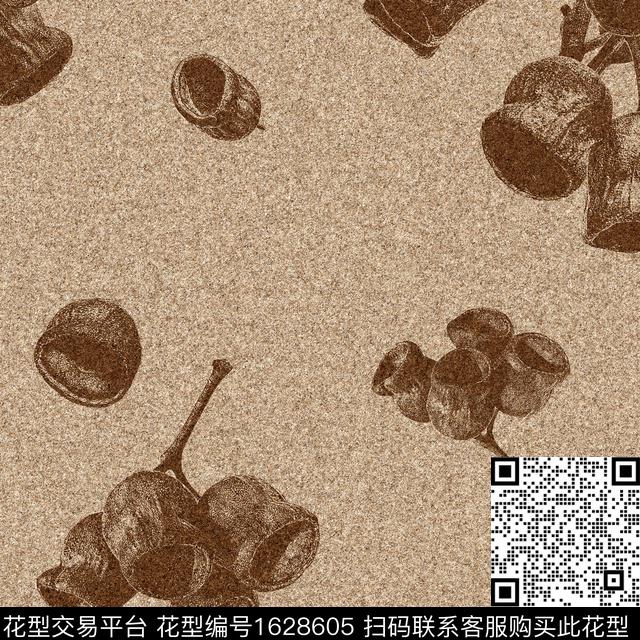 植物花卉坚果数码印花华亿平台下载（图片编号: 1628605） - 瓦栏（Walan）