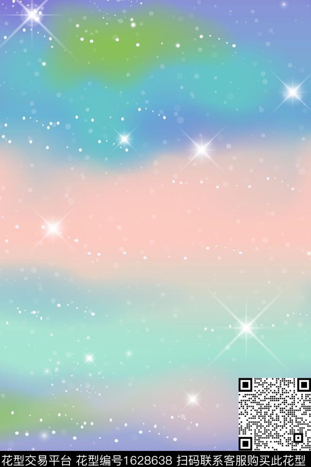 晕染星空天空数码印花华亿平台下载（图片编号: 1628638） - 瓦栏（Walan）