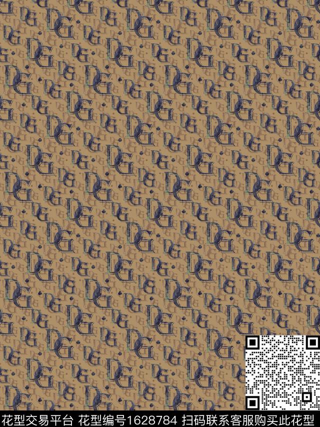 字母趣味波点数码印花华亿平台下载（图片编号: 1628784） - 瓦栏（Walan）