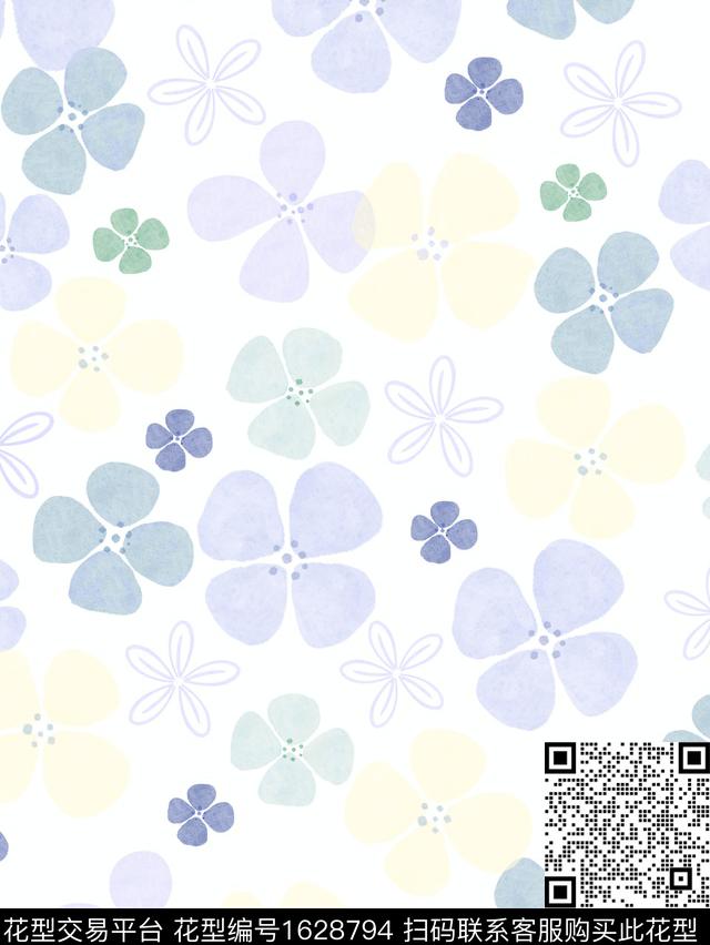 年轻女装小清新日本数码印花华亿平台下载（图片编号: 1628794） - 瓦栏（Walan）