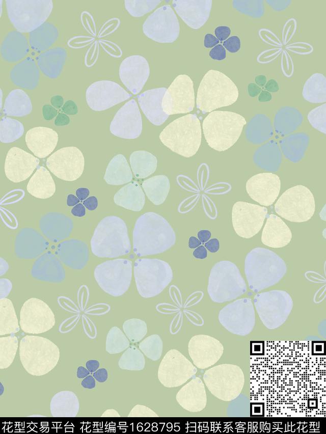 年轻女装小清新日本数码印花华亿平台下载（图片编号: 1628795） - 瓦栏（Walan）