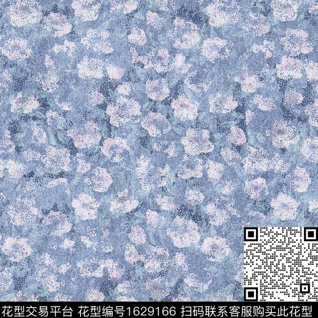 肌理小碎花抽象花卉数码印花华亿平台下载（图片编号: 1629166） - 瓦栏（Walan）