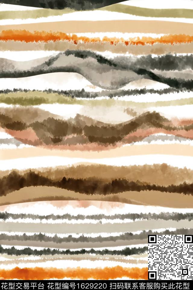 水彩条纹抽象数码印花华亿平台下载（图片编号: 1629220） - 瓦栏（Walan）