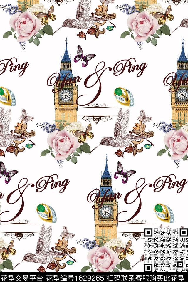 花卉数码华亿平台花鸟数码印花华亿平台下载（图片编号: 1629265） - 瓦栏（Walan）