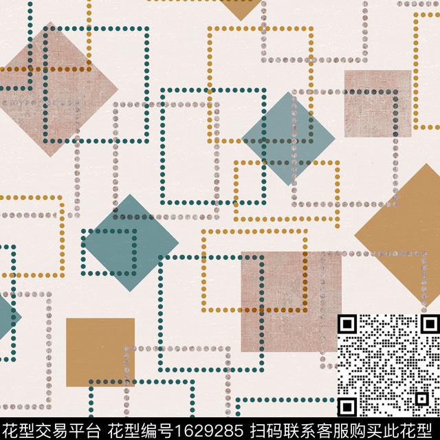 几何波点纹理数码印花华亿平台下载（图片编号: 1629285） - 瓦栏（Walan）