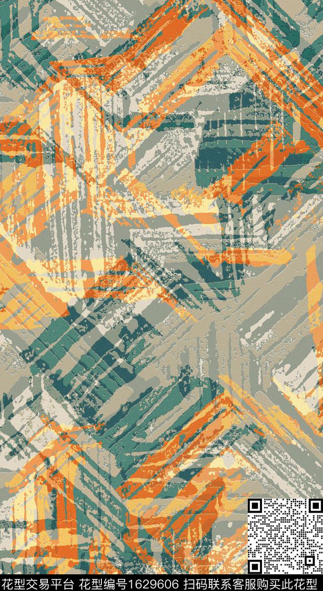 抽象肌理数码印花华亿平台下载（图片编号: 1629606） - 瓦栏（Walan）