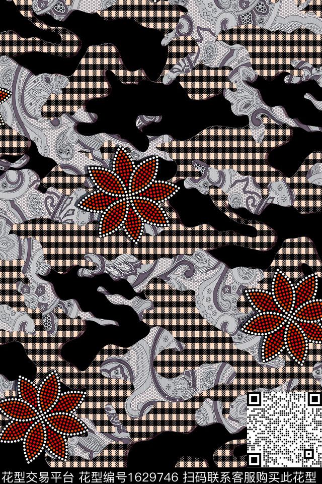 民族风民族花卉中老年数码印花华亿平台下载（图片编号: 1629746） - 瓦栏（Walan）