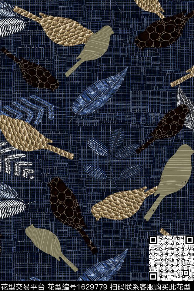 鸟剪影中老年数码印花华亿平台下载（图片编号: 1629779） - 瓦栏（Walan）