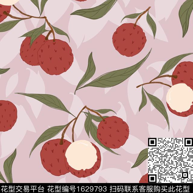 年轻女装植物剪影数码印花华亿平台下载（图片编号: 1629793） - 瓦栏（Walan）