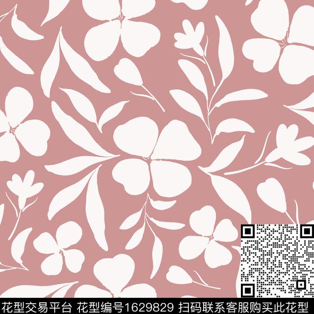 年轻女装植物花卉传统印花华亿平台下载（图片编号: 1629829） - 瓦栏（Walan）