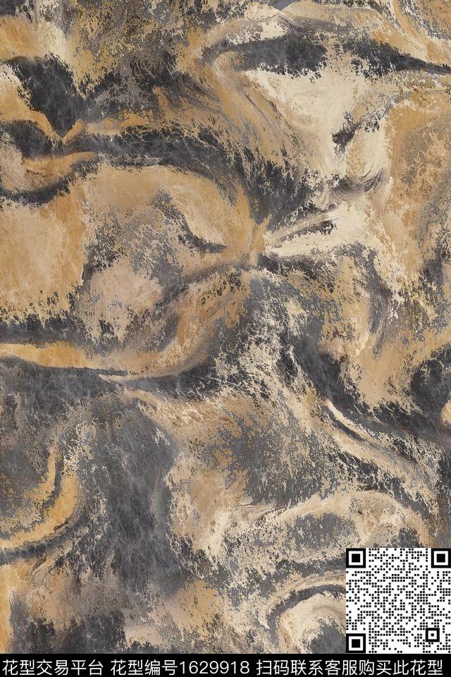 复古抽象飘逸数码印花华亿平台下载（图片编号: 1629918） - 瓦栏（Walan）