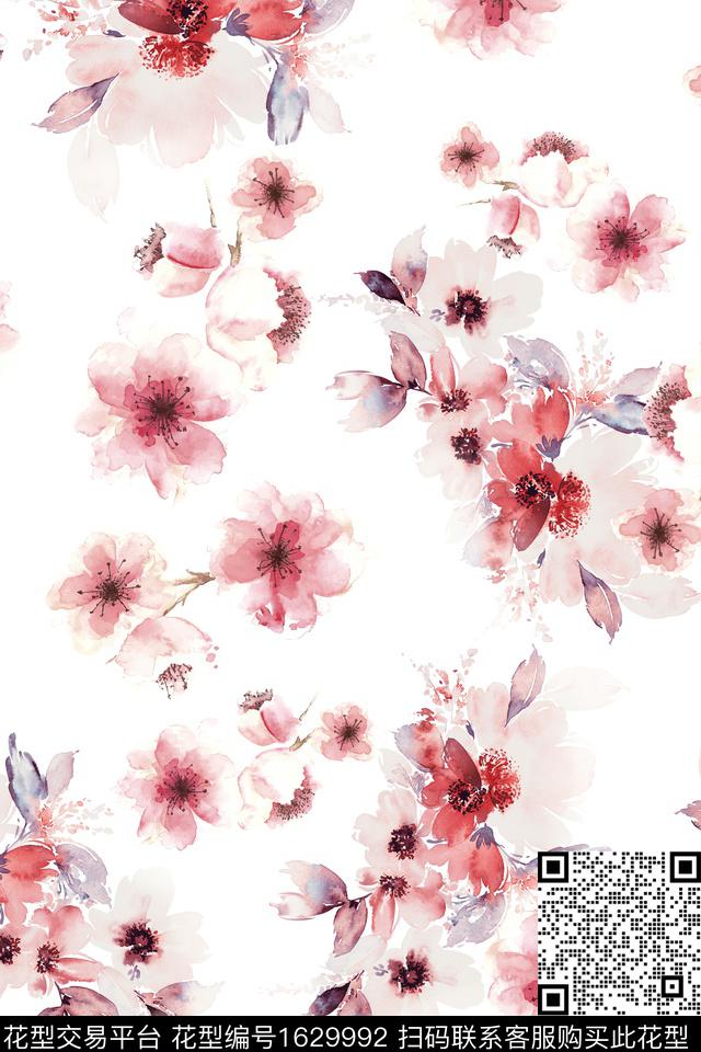 年轻女装花卉春夏华亿平台数码印花华亿平台下载（图片编号: 1629992） - 瓦栏（Walan）