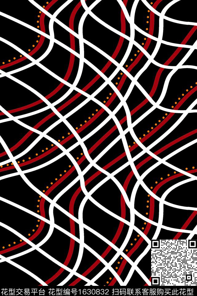 线条波点条纹传统印花华亿平台下载（图片编号: 1630832） - 瓦栏（Walan）