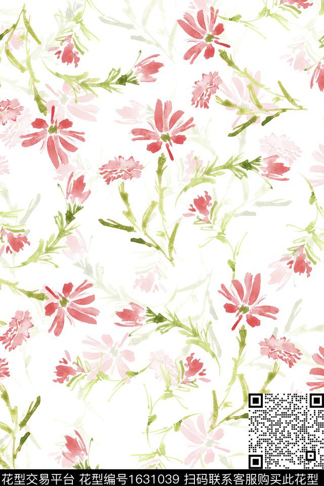 花卉小碎花女装数码印花华亿平台下载（图片编号: 1631039） - 瓦栏（Walan）