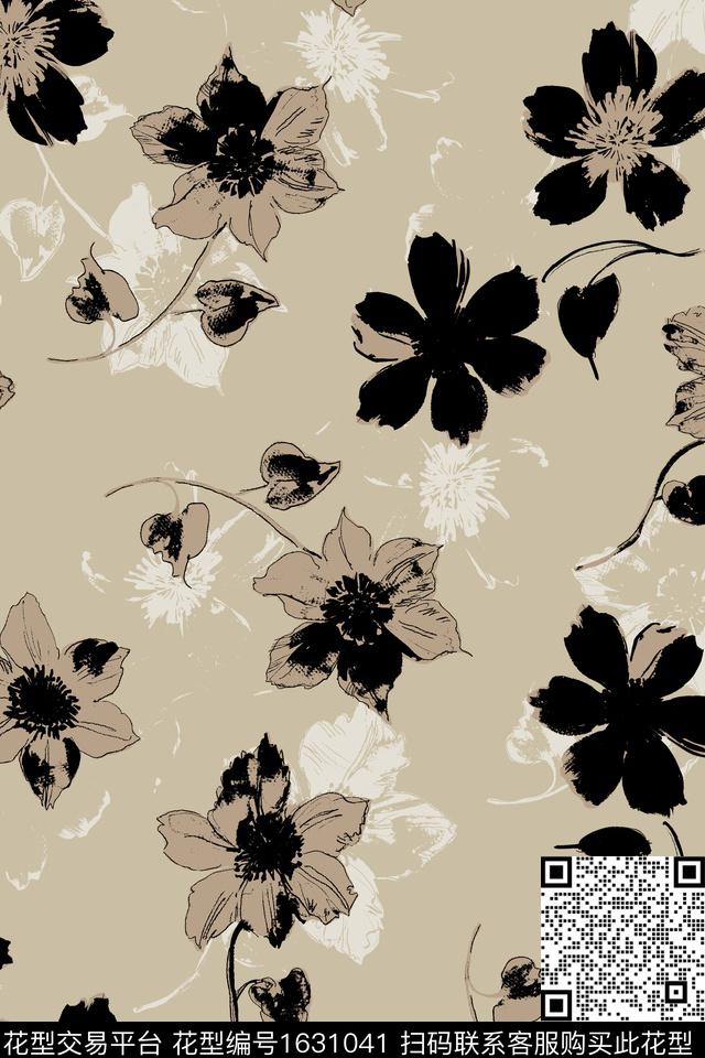 花卉女装影花数码印花华亿平台下载（图片编号: 1631041） - 瓦栏（Walan）