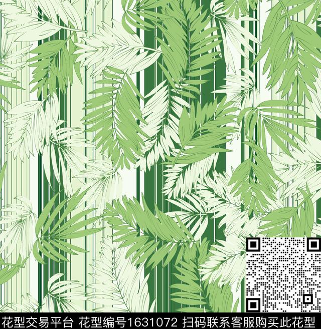 年轻女装热带条纹数码印花华亿平台下载（图片编号: 1631072） - 瓦栏（Walan）