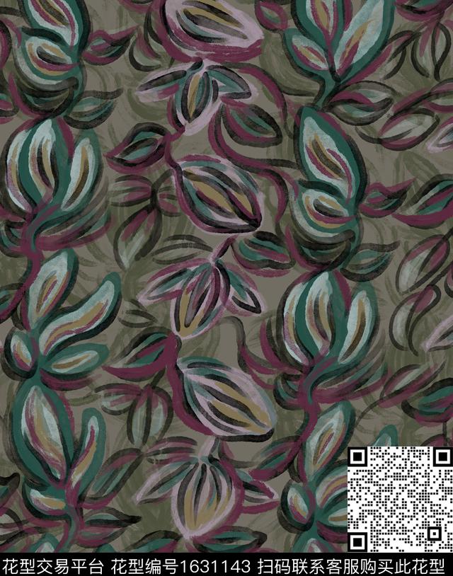 满版散花花卉数码华亿平台数码印花华亿平台下载（图片编号: 1631143） - 瓦栏（Walan）