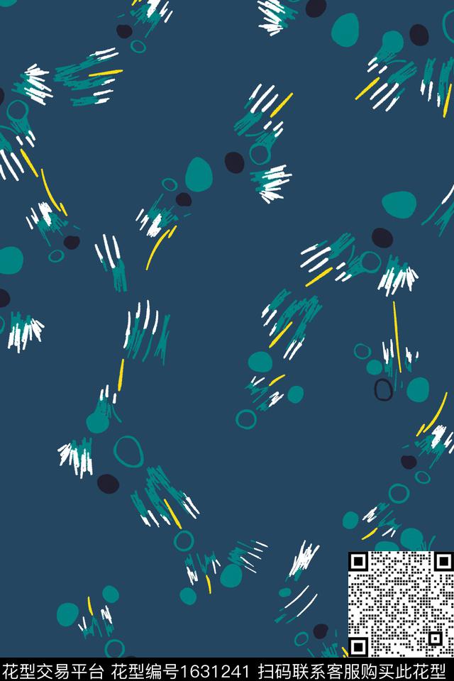 笔触中老年抽象数码印花华亿平台下载（图片编号: 1631241） - 瓦栏（Walan）