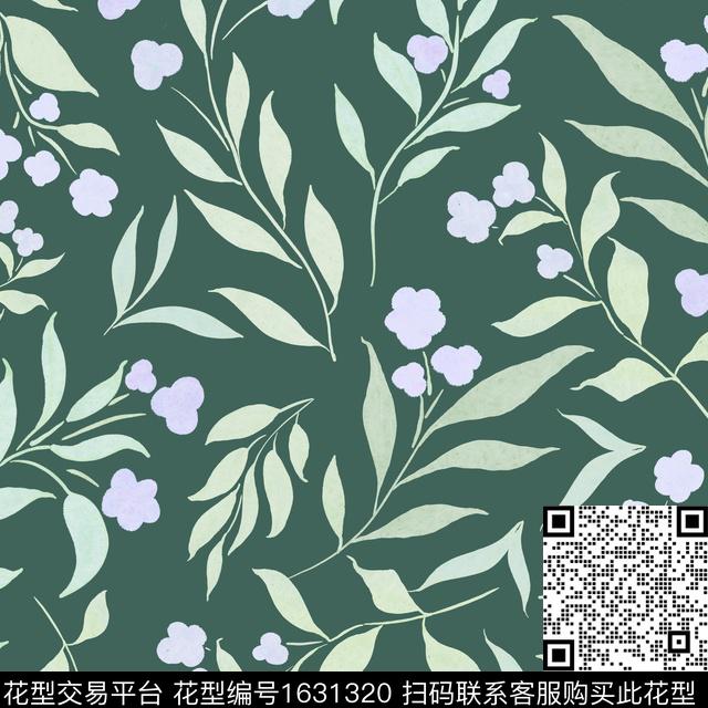 植物小清新花卉传统印花华亿平台下载（图片编号: 1631320） - 瓦栏（Walan）