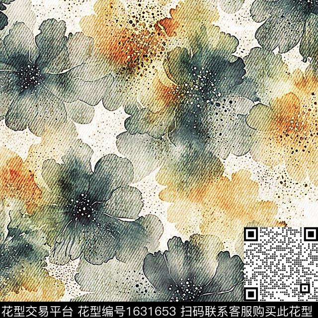 花卉抽象花卉肌理数码印花华亿平台下载（图片编号: 1631653） - 瓦栏（Walan）