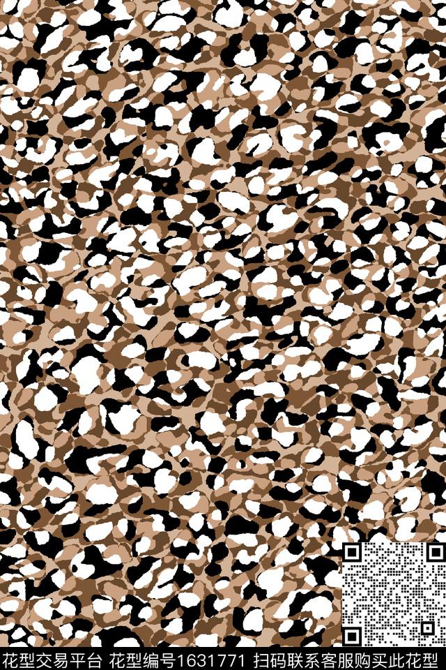抽象迷彩豹纹数码印花华亿平台下载（图片编号: 1631771） - 瓦栏（Walan）