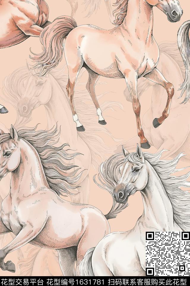 马动物骏马数码印花华亿平台下载（图片编号: 1631781） - 瓦栏（Walan）