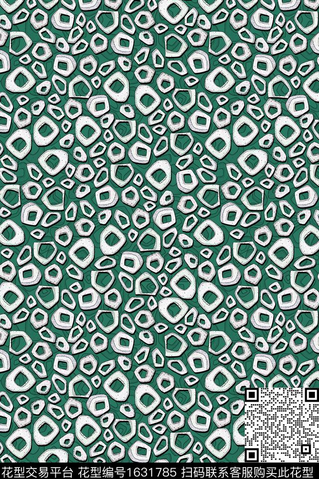 几何抽象趣味数码印花华亿平台下载（图片编号: 1631785） - 瓦栏（Walan）