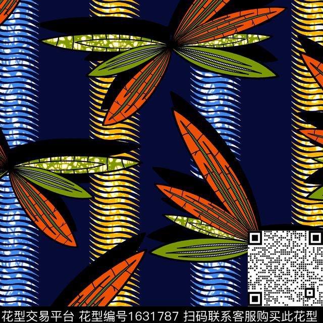 中东蜡染几何传统印花华亿平台下载（图片编号: 1631787） - 瓦栏（Walan）