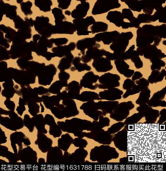 抽象豹纹动物纹数码印花华亿平台下载（图片编号: 1631788） - 瓦栏（Walan）