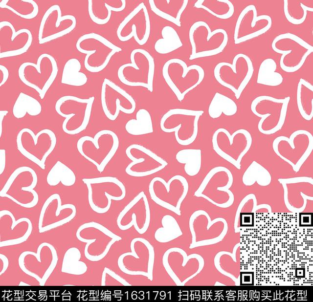 爱心趣味数码印花华亿平台下载（图片编号: 1631791） - 瓦栏（Walan）